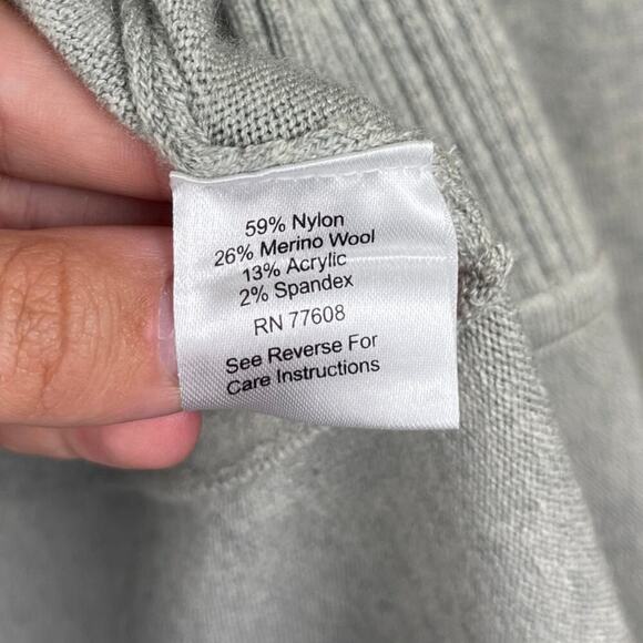 J. Peterman Light Gray Merino Wool Blend Open Front Cardigan Sweater Women's XS - Picture 5 of 8